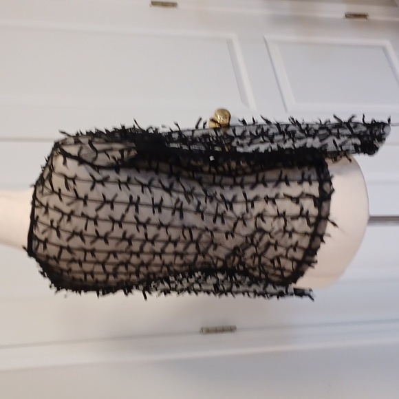 Zara black sheer stretchy long sleeve top bows all over bow decoration small - Picture 8 of 16